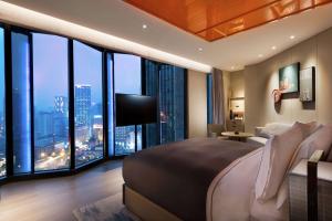 成都领地希尔顿嘉悦里酒店（亚太首家，Canopy by Hilton）的电视和/或娱乐中心