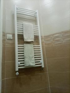 a towel rack in a bathroom with two towels at Appartement du Sacré cœur in Alger