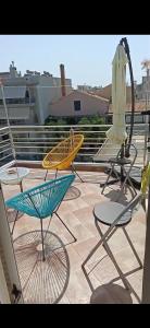 A balcony or terrace at AB Preveza Apartments -15 Meters Over the Sea
