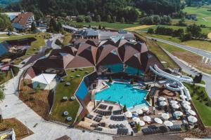 an aerial view of a resort with a swimming pool at Olimian Oasis Village Lipa 107 in Podčetrtek