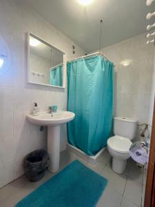 エル・メダノにあるApartment-Duplex, El Medanoのバスルーム(洗面台、トイレ、鏡付)