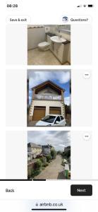 un collage de fotos de una casa y un coche en Ruthven en Stevenston