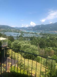 a view of a river from a balcony at Agriturismo Forest B&B in Iseo