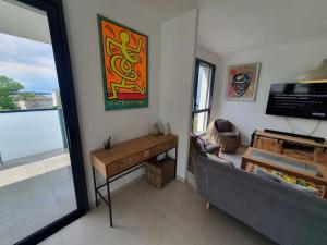 Χώρος καθιστικού στο Superbe appartement Evian