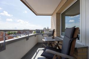 Ein Balkon oder eine Terrasse in der Unterkunft Appartement Kleeblatt