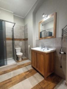 Kúpeľňa v ubytovaní Apartament Majówka w Karkonoszach