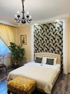 Giường trong phòng chung tại Готель Лаванда на Ривьере , Карпатский чан, Фонтанка 1 Одесса