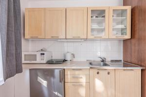 Kuchyňa alebo kuchynka v ubytovaní Apartament z balkonem Lazur 250m od morza