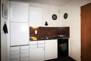 Η κουζίνα ή μικρή κουζίνα στο Residenza Lagrev 1 Zimmerwohnung Nr 103 - Typ 12B - 1 Etage - Süd