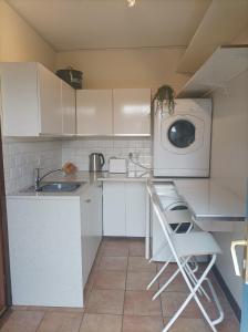 a kitchen with a sink and a washing machine at Ard Falcon in Cork