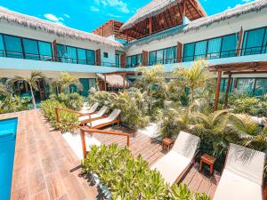 Bazén v ubytování Hotel Boutique Naj Casa Holbox nebo v jeho okolí