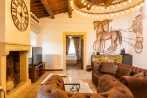 A seating area at Castrum Wine Relais