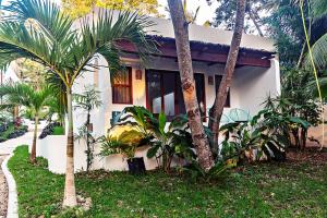 a house with palm trees in front of it at Mi Kasa Tu Kasa Bacalar by Nah Hotels in Bacalar