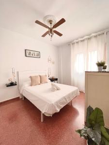 Postel nebo postele na pokoji v ubytování Vera Apartment, acogedor y tranquilo en el corazón de la ciudad