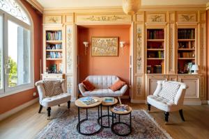 Χώρος καθιστικού στο Le Clos Eugénie