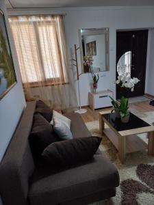卡胡爾的住宿－Villa Aura，带沙发和咖啡桌的客厅