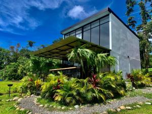 a house with plants in front of it at Villa Aura in Fortuna