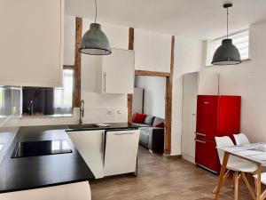 Η κουζίνα ή μικρή κουζίνα στο Romantic apartment in Bamberg