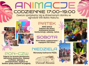 a flyer for a carnival with a bunch of pictures at Dworek Karwia Wiosenna 8 in Karwia