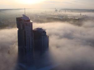 Výhľad na mesto Gdyňa alebo výhľad na mesto priamo z apartmánu