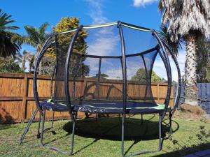 a swing seat in a yard with a fence at 4 bdm house+sleep-out in Pukete.Close to The Base in Hamilton