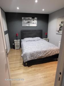 Postel nebo postele na pokoji v ubytování Appartement St cyprien plage 66750