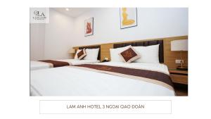 Postel nebo postele na pokoji v ubytování Lam Anh Hotel 3 Ngoại Giao Đoàn BT5-16