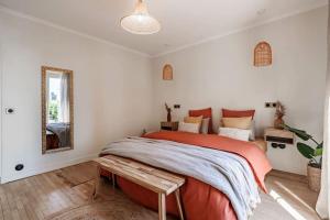 Appartement spa : O'Spa Zen Jacuzzi-Sauna-Terrasse 객실 침대