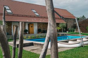 una casa con piscina nel cortile di Boutique hotel Zikmundov a Staré Hutě