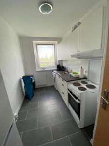 Kuchyň nebo kuchyňský kout v ubytování Monteur und Ferienwohnung THMS 14 R