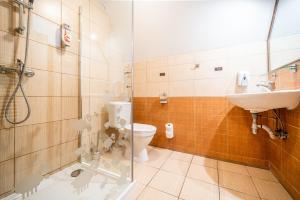 Koupelna v ubytování Hotel Sepetná