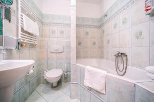 Koupelna v ubytování Hotel Sepetná