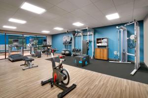 a gym with a treadmill and a exercise bike at Hampton Inn & Suites Spanish Fork, Ut in Spanish Fork