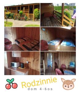 斯瓦澤沃的住宿－Domki Boja，一张照片,上面有一张床和家具
