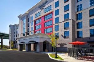 a rendering of the front of a hotel at Homewood Suites by Hilton Tuscaloosa Downtown, AL in Tuscaloosa