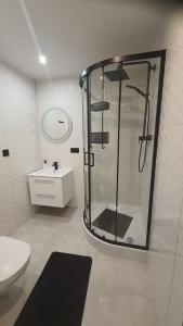 Ένα μπάνιο στο Komfortowy Apartament u Baltazara +22 φωτογραφίες