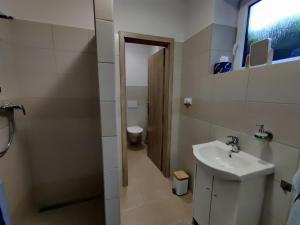 Koupelna v ubytování Apartman pod lipou - samostatny objekt - carport