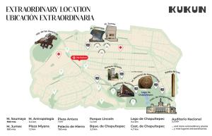Un mapa de Khovdikiikiikiikiikiikiikiikiiki resort en Horacio by Kukun, en Ciudad de México