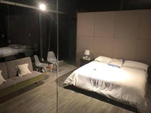 Кровать или кровати в номере Cabaña de montaña espectacular