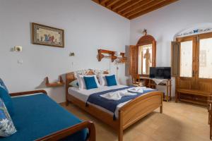 Postel nebo postele na pokoji v ubytování Villa Kleovoulini in Lindos