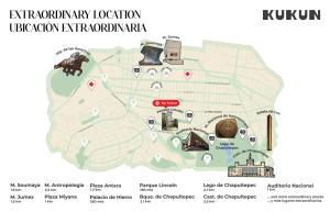 un mapa de khovd khovd khovdka en Casa Poe by Kukun, en Ciudad de México