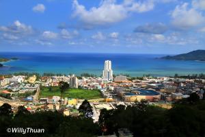 a view of a city and the ocean at PATONG TOWER FAMILY APARTMENT by PTA in Patong Beach