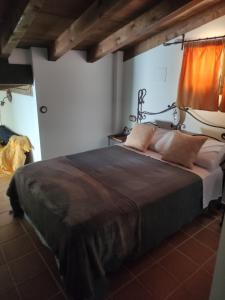 1 dormitorio con 1 cama grande en una habitación en La casa de la abuela Amalia, en Arenas de San Pedro