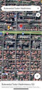 a map of a parking lot with cars at Casa Vladimirescu in Drobeta-Turnu Severin