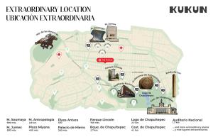 Un mapa de Khovdikiikiikiikiikiikiikiikiiki resort en Villa Polanco by Kukun, en Ciudad de México