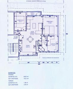 un plan esquemático de un edificio en La Casa del Gallo, en Luanco