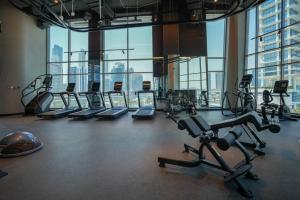 Fitness centrum a/nebo fitness zařízení v ubytování Studio in heart of Dubai - 15 Northside - Business Bay