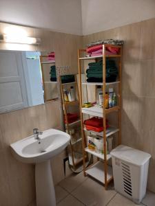 Koupelna v ubytování Logement du soleil