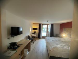 TV a/nebo společenská místnost v ubytování Hotel Solaria