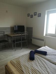 Televízia a/alebo spoločenská miestnosť v ubytovaní Kossuth téri - második emeleti - Nopara STUDIO apartman
